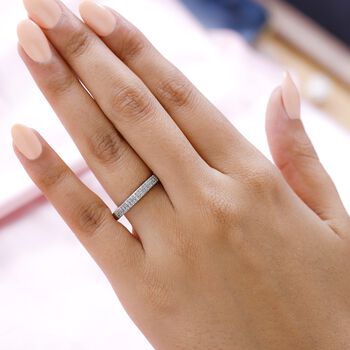 Wei&szlig;er Diamant-Bandring - 0,20 ct.