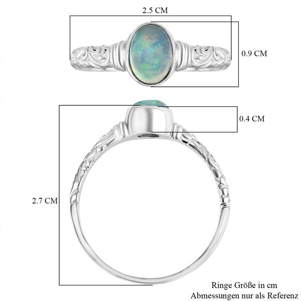 Royal Bali - Nat&uuml;rlicher, &auml;thiopischer Welo Opal Ring 925 Silber (Gr&ouml;&szlig;e 17.00) image number 5