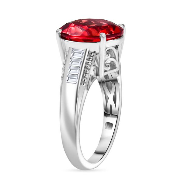 D'Joy Labor Padparadscha Saphir und Zirkon Ring - 9,82 ct. image number 4