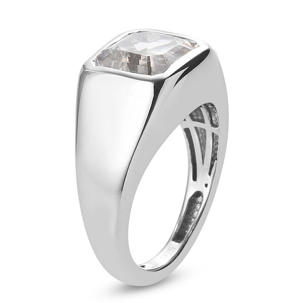 Petalit Solitär Ring 925 Silber Platin-Überzug image number 5