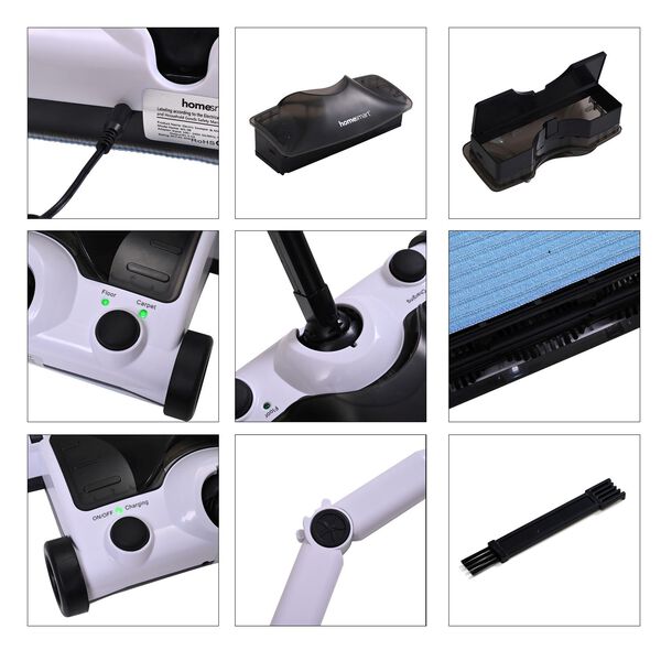 HOMESMART Drehbare Kehrmaschine, 29×20×109 cm, Kabellos, Staub- und Wischfunktion, Ergonomischer Griff image number 10