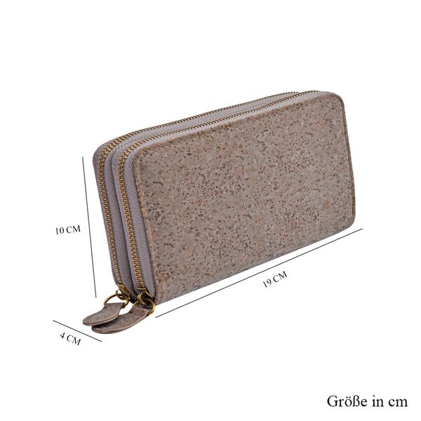 Kork-Brieftasche mit RFID Schutz, Grau image number 7
