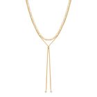 Kristall Y-Halskette, ca. 52 cm, goldfarben