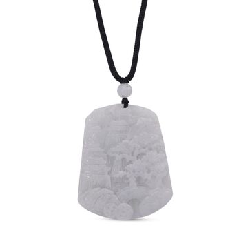 EXTREM SELTEN Nat&uuml;rliche Wei&szlig;e Jade Anh&auml;nger mit Kette 50 cm ca. 155.00 ct