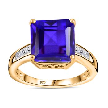 Tansanit-Farbe Quarz und Topas Ring - 5,88 ct.