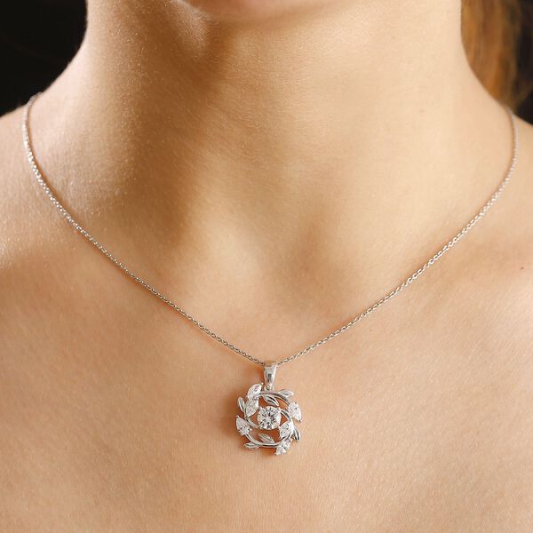 J Francis gefertigt mit SWAROVSKI- Swarovski Zirkonia Anhänger, 925 Silber rhodiniert image number 3