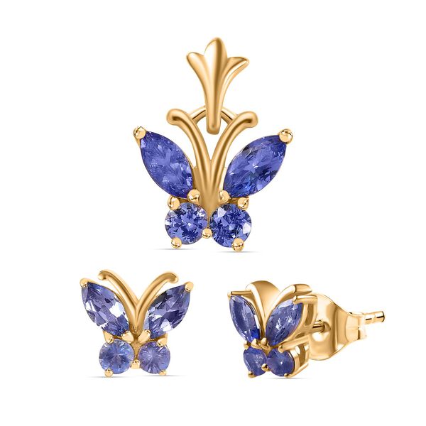 Tansanit Schmuckset - 1,68 ct.