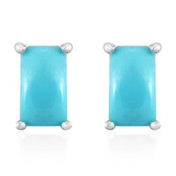 Amerikanische Sleeping Beauty T&uuml;rkis-Ohrringe, 925 Silber platiniert ca. 0,57 ct
