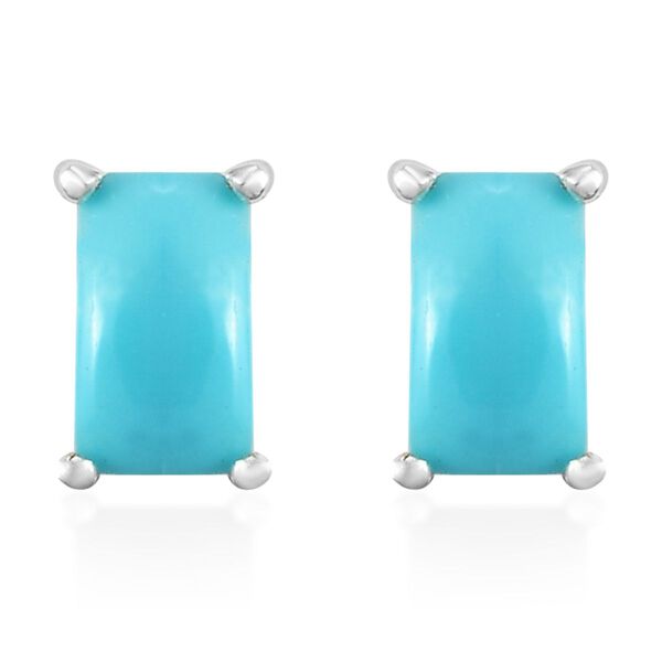 Amerikanische Sleeping Beauty T&uuml;rkis-Ohrringe, 925 Silber platiniert ca. 0,57 ct