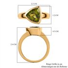 Natürlicher Peridot Ring, 925 Silber Gelbgold Vermeil (Größe 18.00) ca. 2.73 ct image number 6