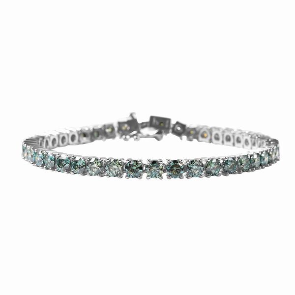 Blaues Moissanit Armband, ca. 20 cm, ca. 10,61 ct image number 0