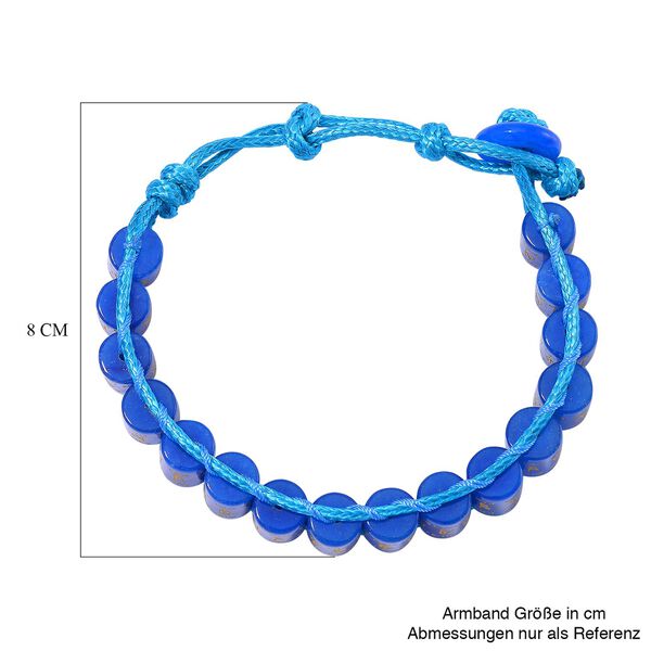 Flexibles blaues Jade Armband - 235 ct. image number 5