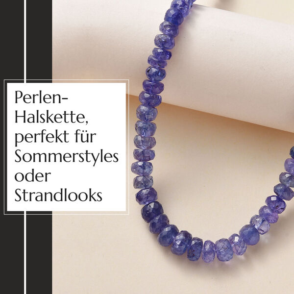 AAA Tansanit Halskette, 45cm - 134,23 ct. image number 2