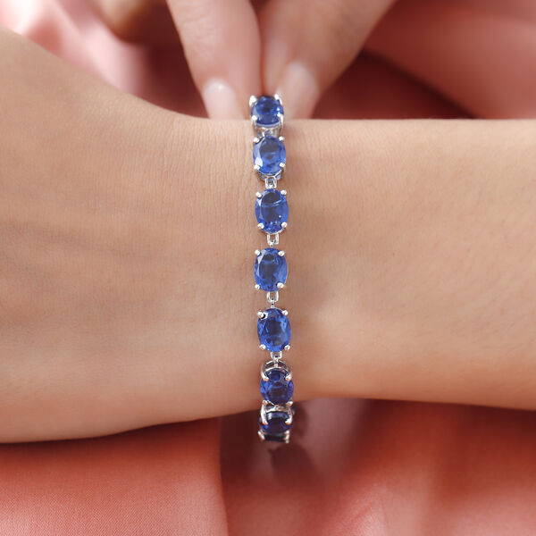 Ceylonfarbenes Quarz-Armband, 19 cm, 925 Silber platiniert - 23,92 ct.&nbsp; image number 3