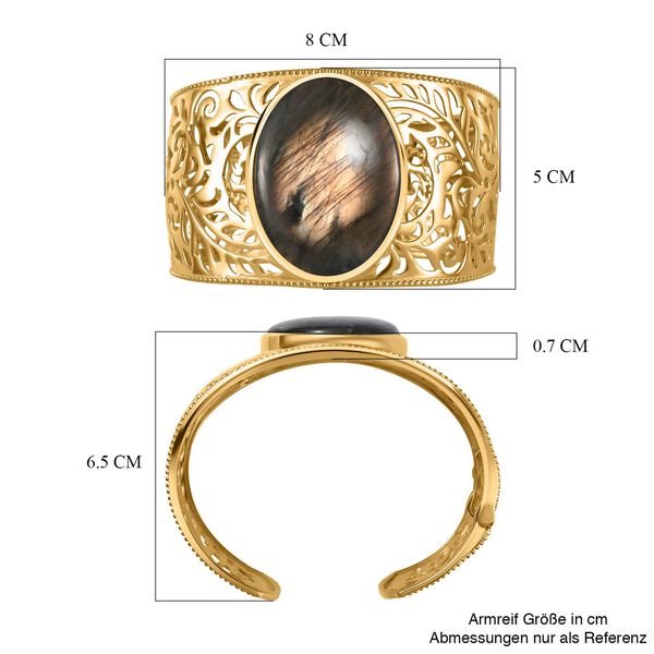 Labradorit Armreif, 18,5 cm - 70 ct. image number 6