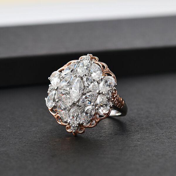 J Francis gefertigt mit SWAROVSKI Zirkonia Ring 925 Silber (Größe 17.00) image number 2