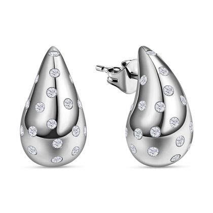 Moissanit Ohrringe 925 Silber rhodiniert ca. 0.96 ct