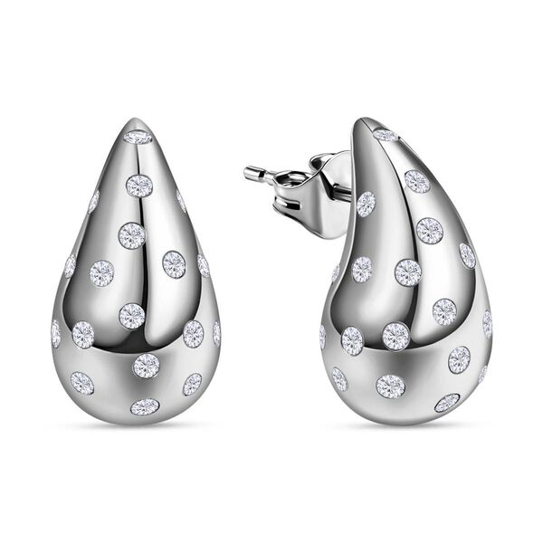 Moissanit Ohrringe, 925 Silber rhodiniert - 0,96 ct.