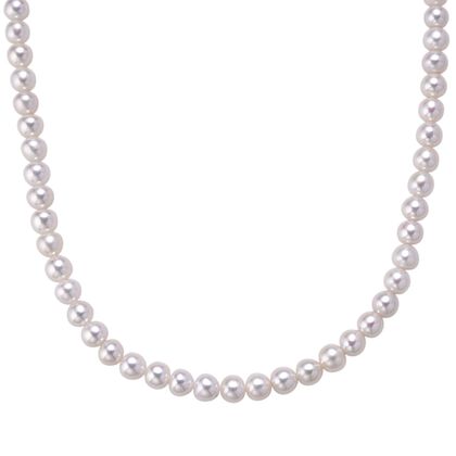 D'Joy Zhuji Akoya-Perle Halskette ca. 60 cm 925 Silber vergoldet