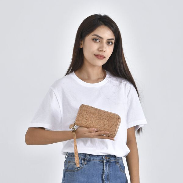 Kork-Brieftasche mit RFID Schutz, Gr&ouml;&szlig;e 19x4x10 cm, Natur image number 2