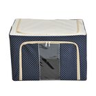 66L Aufbewahrungsbox mit Metallrahmen, Stapel- und faltbar, 50x40x33cm, Blau