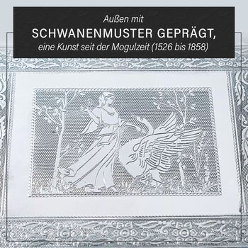 Handgefertigter Ringkoffer im Vintage Look, Schwan Motiv