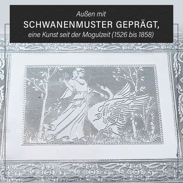 Handgefertigter Ringkoffer im Vintage Look, Schwan Motiv image number 3
