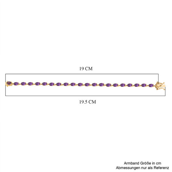 EVER TRUE Afrikanischer Amethyst Armband ca. 19 cm Nickelfreies Messing ca. 9.85 ct image number 4