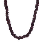 Rote Granat Halskette, ca. 50 cm, 925 Silber rhodiniert ca. 370.00 ct