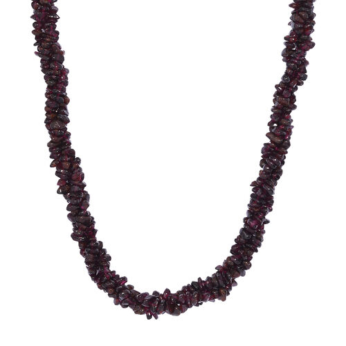 Rote Granat Halskette, 50 cm - 370 ct. image number 0