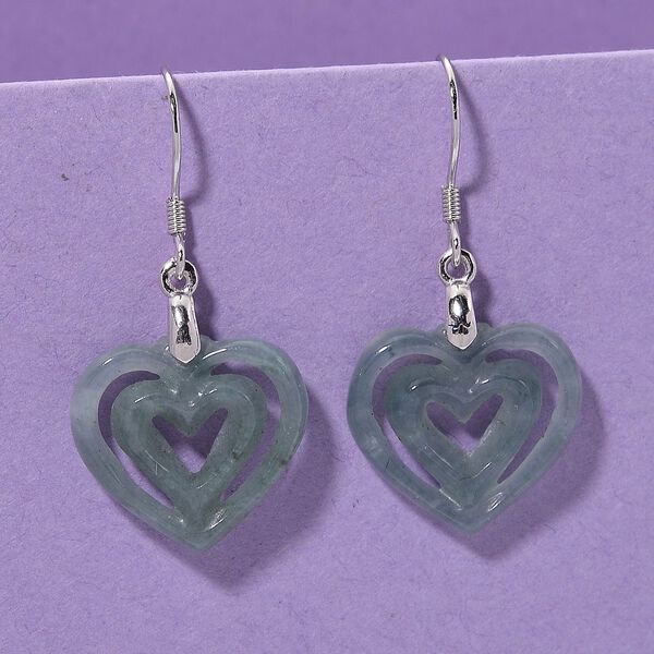 D'Joy Natürlicher Olmek Jadeit Ohrringe 925 Silber rhodiniert ca. 7.00 ct image number 2