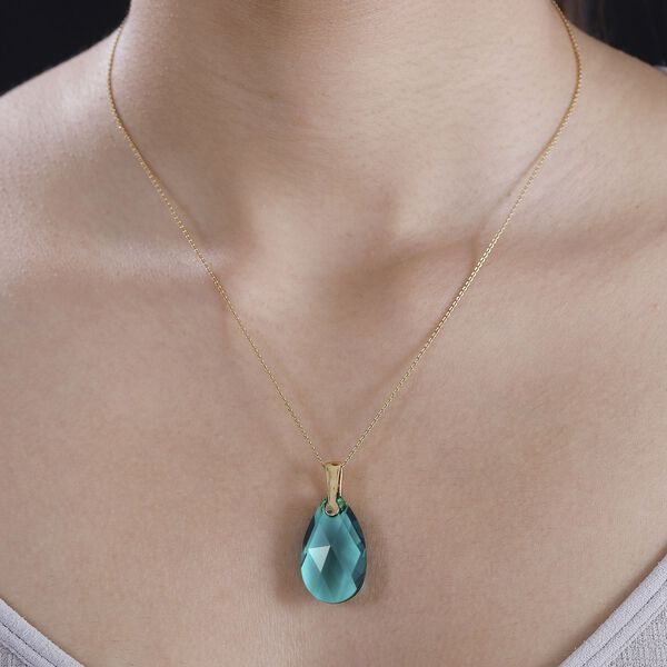 J Francis gefertigt mit SWAROVSKI- Smaragd Swarovski Kristall Anhänger image number 3