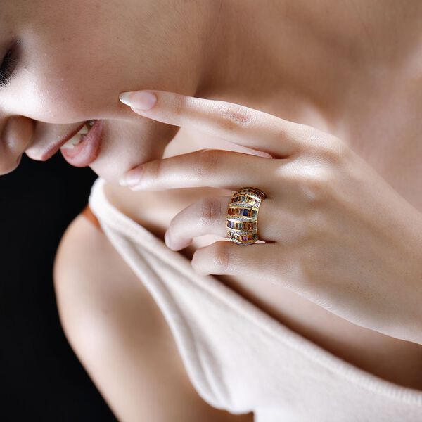 Mehrfarbiger Saphir und Zirkon-Ring - 4,97 ct. image number 3