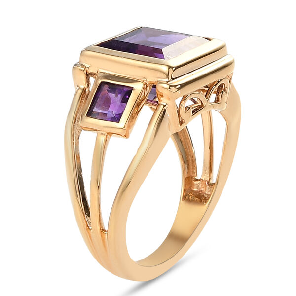 Lusaka Amethyst-Ring, 925 Silber vergoldet  ca. 3,92 ct image number 5