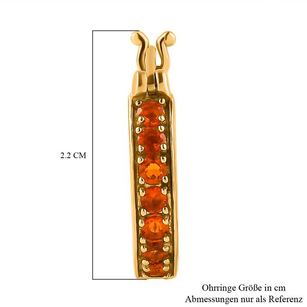 Salamanca Feueropal-Ohrringe, 925 Silber Vergoldet ca. 0,66 ct image number 5