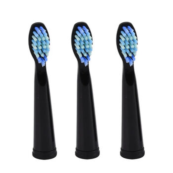 Fairywill- Zahnb&uuml;rste mit 4 B&uuml;rstenk&ouml;pfen, Schwarz