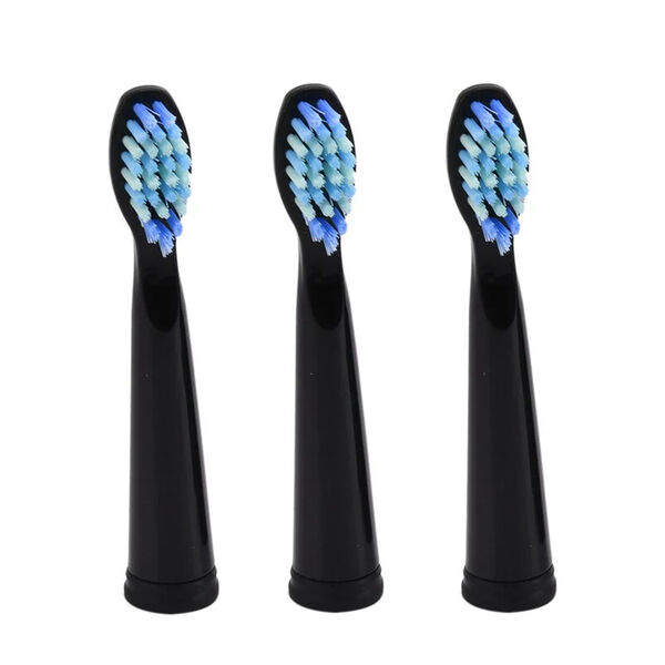 Fairywill- Zahnb&uuml;rste mit 4 B&uuml;rstenk&ouml;pfen, Schwarz image number 2