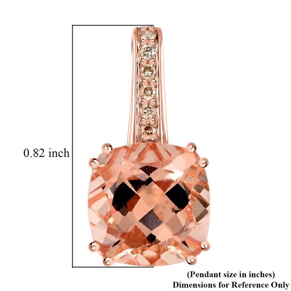 LUXORO zertifiziert und gepr&uuml;ft AAA Morganit und Diamant Anh&auml;nger in 585 Ros&eacute;gold - 3,75 ct. image number 5