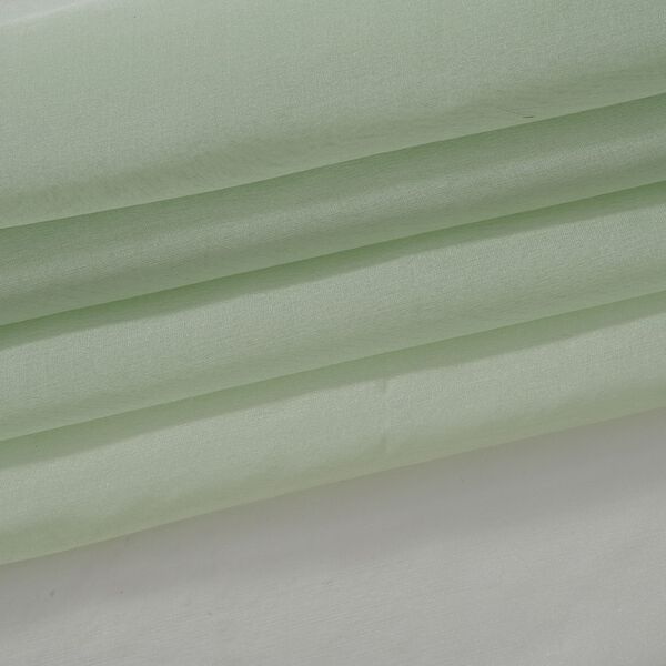 LA MAREY 2er-Set 110x180cm Seidenschal aus 100% Maulbeerseide mit Ohrringen, Hellgrün & blau image number 8