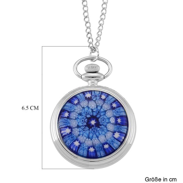 STRADA - Blaues Murano-Stil Glas Uhren 91.4 cm Eisen image number 6