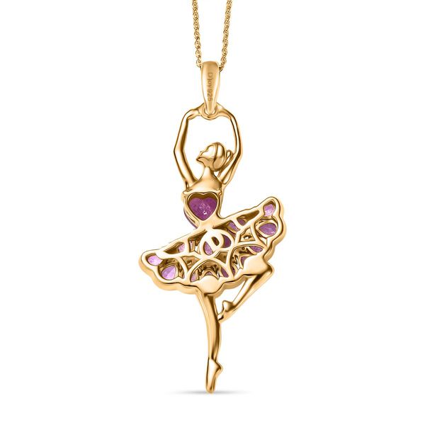 D'Joy AA Ilakaka rosa Saphir und Zirkon Anhänger mit 50cm Kette - 4,28 ct. image number 5