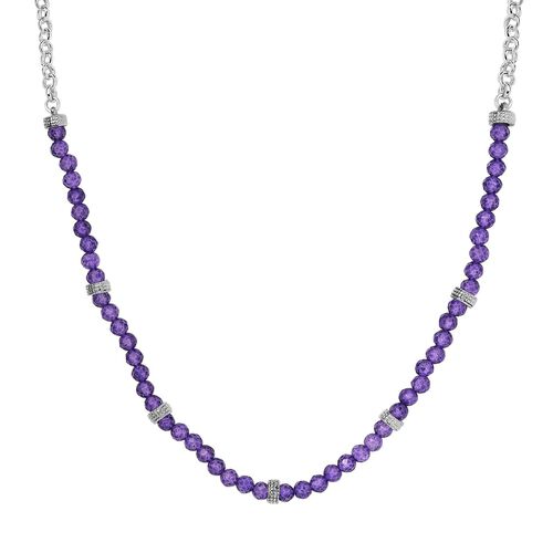 Afrikanische Amethyst Halskette, 45 cm  20 ct. image number 0