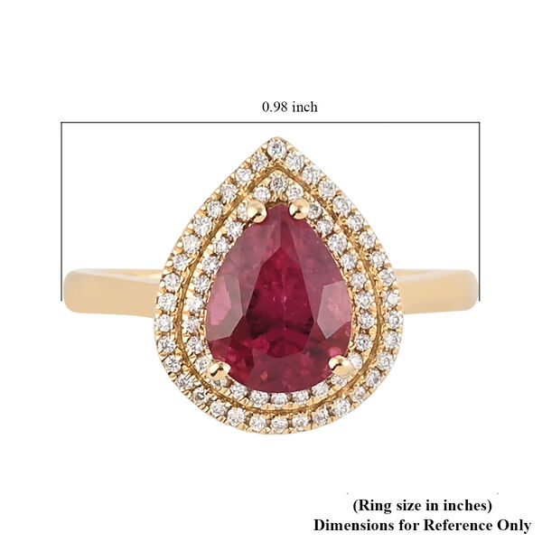 ILIANA AAA Rubellit und Diamant SI G-H Ring 750 Gelbgold  ca. 2,12 ct image number 4