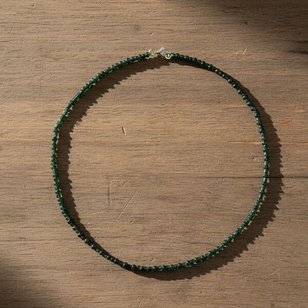 D'Joy natürliche, dunkle Olmek Jadeit 50cm Halskette - 58 ct. image number 2