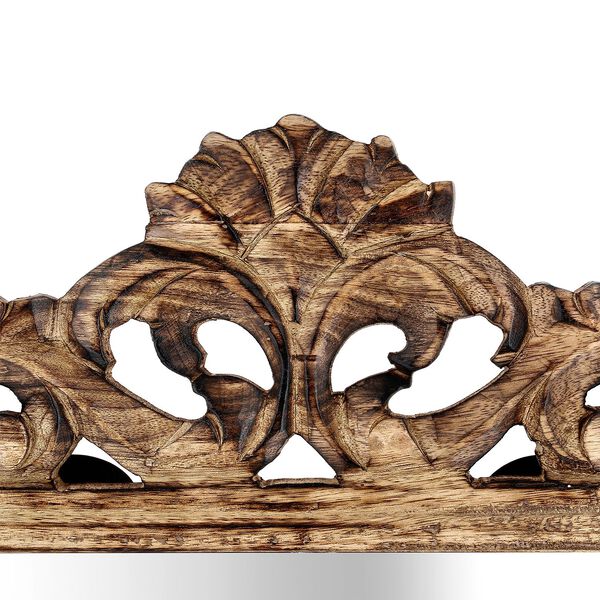 NAKKASHI Handgefertigter Wandspiegel aus Mangoholz im Vintage-Stil, 61x45 cm image number 4