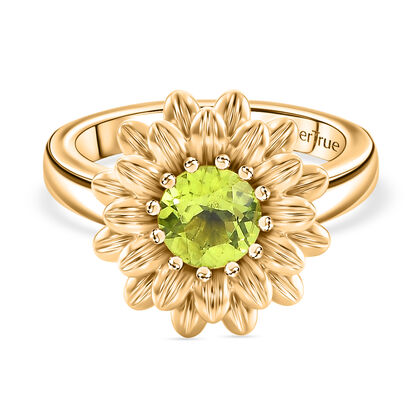 EVER TRUE Peridot Ring Nickelfreies Messing (Gr&ouml;&szlig;e 18.00) ca. 0,89 ct