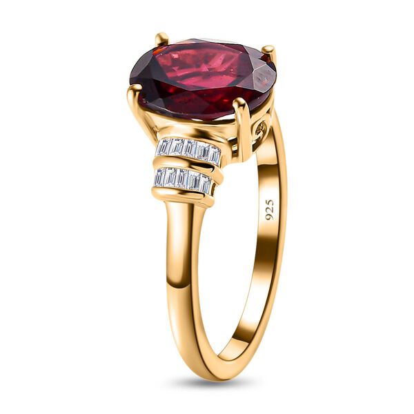 AA Rhodolith Granat und Diamant Ring - 3,18 ct. image number 5