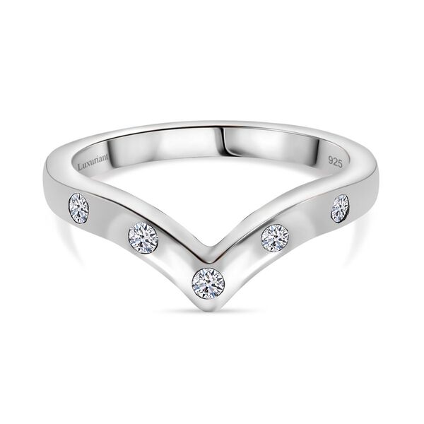 LUXURIANT SI-GH Labor Diamant Ring, 925 Silber rhodiniert - 0,20 ct.
