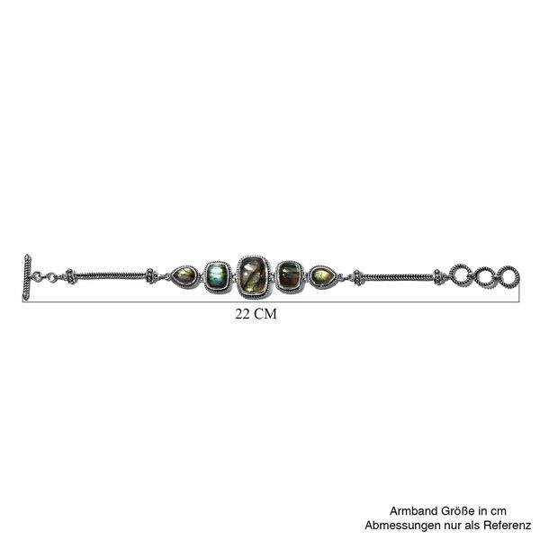 Labradorit Armband, ca. 19 cm, 925 Silber ca. 26,80 ct image number 5