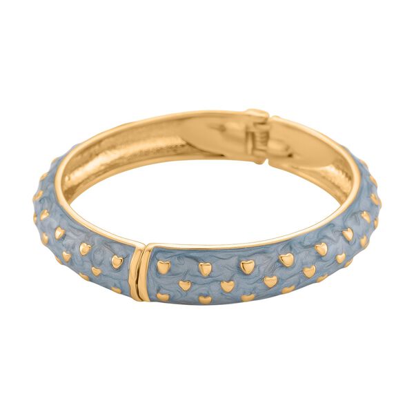 Emaille-Armreif im Punkt-Design, Hellblau, ca. 18,5 cm image number 5